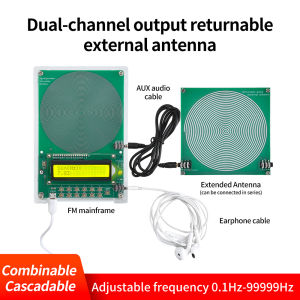 DC 5V 0.1Hz-99999Hz FM Schumann Wave Signal Generator Sine Wave Signal Generator External Antenna Board Micro USB Interface