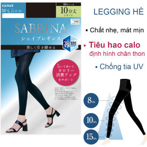 Quần legging Nhật Bản hỗ trợ tiêu hao calo mặc hàng ngày thon chân sợi nhẹ mát mịn mùa hè