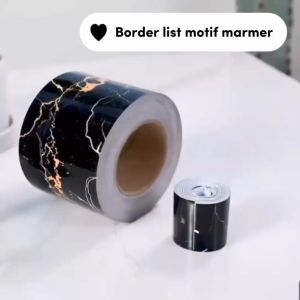 Border List Wallpaper Motif Marmer 10cm x 10m Sticker Dekorasi Rumah Stiker List Border Motif Marmer