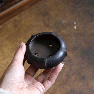 [Antique Small Bamboo Joint] Warm Selection Purple Sand Small Flower Pot Succulents Bonsai Indoor Desktop Micro Bonsai Basin