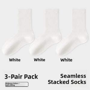 Miiow | Womens Mid-Calf Breathable Antibacterial Socks Cotton Polyester Spandex Blend Comfortable Anti-Odor Footwear For Autumn