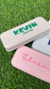 Personalized TINKER Pencil Case with Name Vinyl Sticker – Custom Pencil Pouch for Kids Students