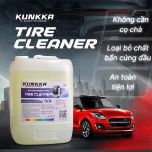 Dung dịch tẩy lốp không chạm xe ô tô - xe máy Kunkka Tire Cleaner chai 500ml hàng chính hãng