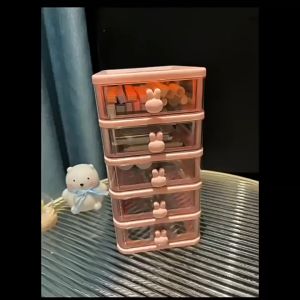 ALON Drawer Organizer 5 Tier Transparent Desktop Organizer Desk Organizer Drawer Storage Comestic Storage Box Laci Meja