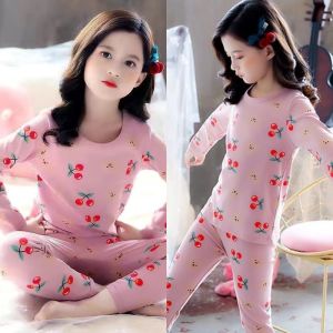 Kids Pajamas Girl 2024: Long Sleeve Class A Pure Cotton Thin Homewear