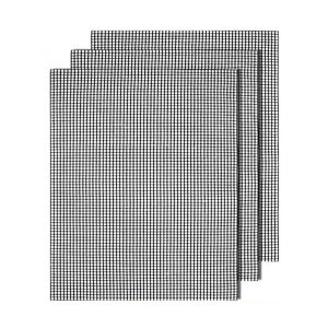 3Pcs Non-Stick BBQ Grill Mesh Mat Perforated Oven Sheet Reusable Barbecue Mat Baking Mat Heat-Resistant Outdoor Grilling Tool