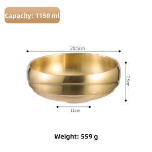 CHUANGGUANJIA | Double Layer Thickened Stainless Steel Bowl