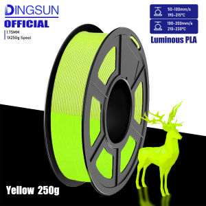 DINGSUN Glow in The Dark Rapid PLA Filament 1.75mm High Flow Speedy 3D Printer Filament Luminous 4 Color 250g/500g/1000g
