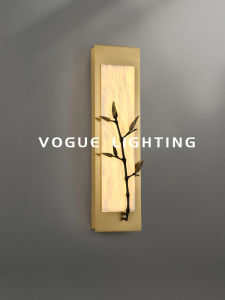 WOGU | New Chinese Style Wall Light Full Copper and Snowflake Marble