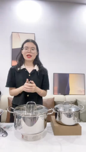 Nồi Inox 304 Fivestar Plus 3 Đáy Nắp Kính