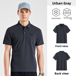 Jeep | Jeep Quick Dry Polo Shirt Mens Summer Casual Outdoor Sports Short Sleeve Turn-down Collar Breathable Anti-UV Polyester Fiber