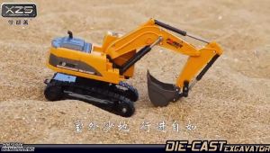 Remote Control Truck Tractor Construction Metal Excavator Crane Vehicles Toys Alloy version remote control excavator 6 channel excavator engineering toy
