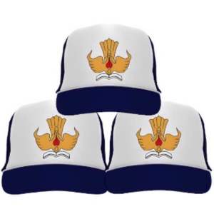 BARETKU - TOPI SEKOLAH SMP PUTIH NAVY
