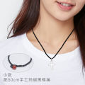 999 Pure Silver Cross Necklace Couple Design Engraved Men's Women's Simple Clavicle Chain Jewelry Fashionable Trendy. 