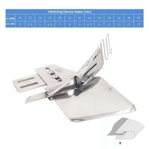 Flat Car Household Sewing Machine Double Package Pull Tube Four Fold Pull Tube Ring Mouth Hemming Device Sewing Accessories