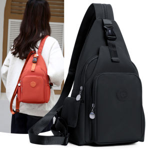 Womens Large Capacity Nylon Crossbody Bag - Simple Casual Multi Bag Sling+Backpack 2in1
