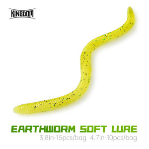 Kingdom Slow Sinking Soft Bait Fishing Lure 1.8g 2.8g 96mm 120mm Artificial Sea Worms Earthworm Swimbait Fishing Soft Lures