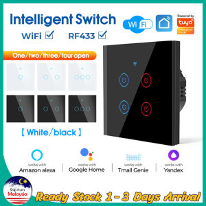 Tuya Smart WiFi Light Switch EU/UK Smart Wall Touch Switch Smart Life App Remote Control Works With Alexa Google Home （天猫精灵） Tmall Genie