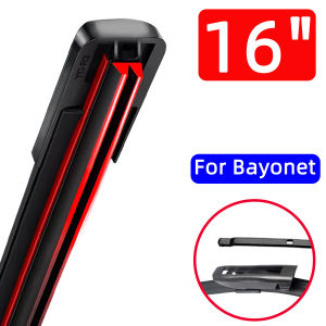 PINMOAP Silent Car Wiper Double-Layer Rubber Strip Suitable For Bayonet Interface Windshield Wipers 14"16"18"19"20"21"22"24"26"