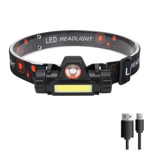 Đèn Pha LED 500LM COB Có Thể Sạc Lại Bằng USB Đèn Pin Di Động Có Thể Điều Chỉnh Để Đi Xe Đạp Ngoài Trời Câu Cá Khẩn Cấp Đèn Pha Chống Nước Khẩn Cấp