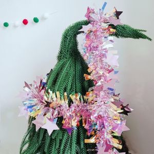 Colorful Stripe Birthday Scene Decoration New Year Festive Supplies Photography Props Hanging Streamers Celebration Accessories