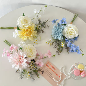 Original Design Luxury Floral Arrangement Decoration Tabletop Ornament Artificial Flowers Home Decor Modern Style Mixed Bouquet
