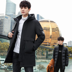 Loose Noodles Removable Liner down Jacket Men Mid Length Long Length Thickened 2024 Winter Youth Coat Removable and Washable