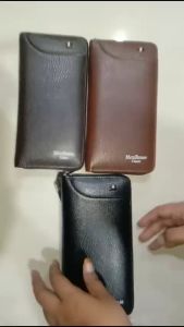 MENBENSE 888-20 DOMPET TANGAN ZIPPER TEBAL PRIA WANITA SEMI KULIT ADA TALI PENDEK