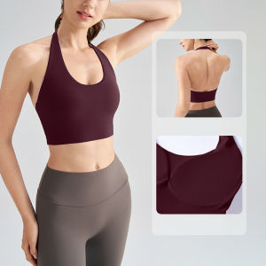 COZOK | Áo Ngực Thể Thao Nữ Màu Trơn Lưng Chéo Mềm Mại Thoáng Khí Chất Liệu Nylon Dệt Kim Thích Hợp Cho Chạy Bộ Đạp Xe Tập Luyện Yoga.