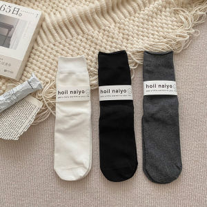 Womens No-show Socks Korean Style Basic Thin Spring Autumn White Over-the-knee Socks Match with Small Leather Shoes