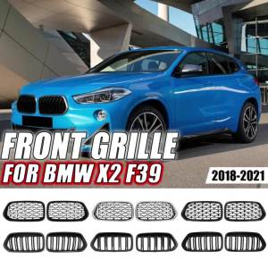 XVIP | XVIP Diamond Style Front Kidney Racing Grilles For BMW X2 F39 2018-2021 Carbon Fiber Look Double Line Style Dual Slats Grills