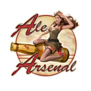 Ale Arsenal Pin Up Girl Bia Bay Xe Máy Ô Tô Chống Trầy Xước Miếng Dán PVC Chống Thấm Nước Thân Xe Ốp Lưng Decal Thiết Kế Hoạt Hình