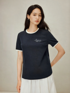 INMAN | American Casual Colorblock Round Neck T-Shirt
