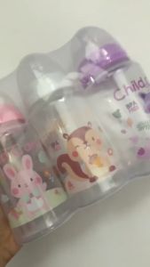 12oz Feeding Bottle 3pcs for Newborn Infant Baby Wide Neck Bottle Set Child Care