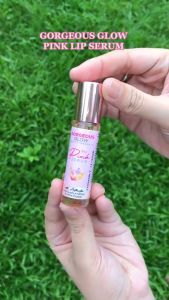 Original Gorgeous Glow Pink Lip Serum - Long-Lasting Lip Care Infused with Authentic Healing Crystals and Vitamins