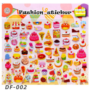 Miếng Dán Bong Bóng 3D Cho Trẻ Em Trai Và Gái Mẫu Giáo Giải Thưởng Hình Bánh Kem Đồ Ăn Nhẹ Hình Thực Tế Trung Quốc Đại Lục
