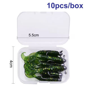 10Pcs/Box 4cm Artificial Lure Bait Set 12 Colors Silicone Perch Tiny Grub Worm Bait Fishing Accessory Pesca Isca for Angling