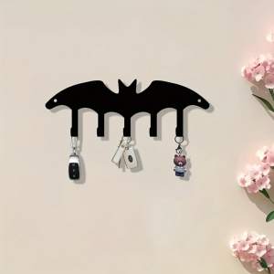 CIFBUY Iron Wall Art Bat Hook Metal Sign Waterproof For Home Entryway Indoor Outdoor Decor Rustic Hanging Plaque
