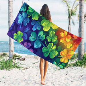 Color Clover Beach Towels Ultra Lightweight Quick Drying Super Absorbent Summer Essential Fast-Drying Towel for Beach