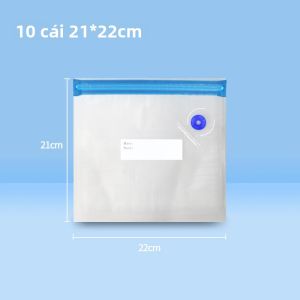 10 Chiếc Túi Hút Chân Không Thực Phẩm Không Chứa BPA Có Thể Tái Sử Dụng Van Khí Niêm Phong Bao Bì Để Giữ Tươi Túi Hút Chân Không Nhà Bếp