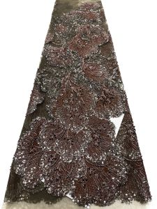 OLEVO | 2026 High Quality Velvet French Tulle Net Sequins Fabrics Luxury Beaded Lace Fabric African Lace For Wedding Dress Women