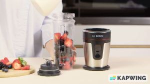 Máy Xay Sinh Tố MIX AND GO BOSCH MMBM700MDE / Bosch MMBP1000 / BOSCH MMB2111S Máy Xay Thịt Rau Củ Quả Máy Xay Đồ Ăn Dặm Cho Bé Công Suất 350W Bình Tritan Dung Tích 500ml Nhập Đức Bảo Hành 12 Tháng