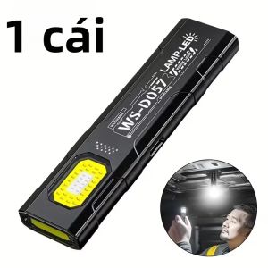 Đèn Pin LED Mini Cầm Tay Có Đèn Cảnh Báo Ánh Sáng Mạnh Dùng Cho Bảo Trì Ngoài Trời Khẩn Cấp Kèm Nắp Dao EDC Đèn Làm Việc Sạc Lại Được