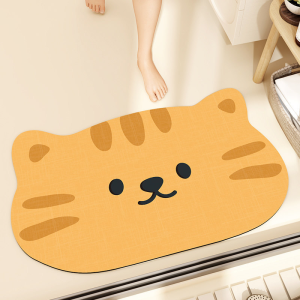 VIKAMA Cute Animal shaped Bathroom Floor Mat Anti slip Water absorbing Quick drying Shower Room Bathroom Home Decoration