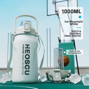 Insulated Large Capacity Water Bottle 2L