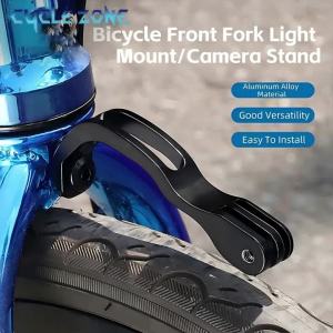 Bicycle Headlight Bracket Bike Front Fork Light Holder Mount Sport Camera Stand Rack Front Fork Install MTB Cycling Accessories