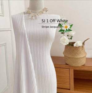 Wrinkle Viscose rib stripe Jacquard Brocade Ironless Kain Pasang Plain Bidang 60 Fabric