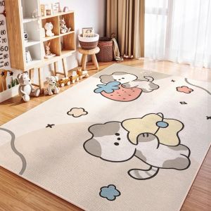 VIKAMA Hoạt Hình Dễ Thương Thảm Phòng Trẻ Em Phòng Khách Bàn Thảm Phòng Ngủ Đầu Giường Chống Trơn Trượt Thảm Polyester Hiện Đại Trang Trí Nhà