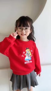 Áo sweater tay dài họa tiết in hình công chúa dễ thương cho bé gái 1 đến 7 tuổi BERNIE 0624A40