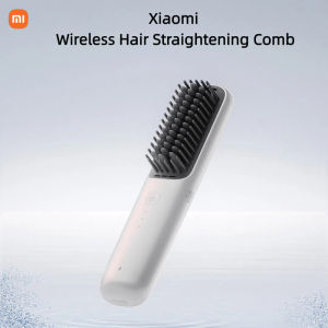Xiaomi Mijia Wireless Hair Straightening Comb negative ion Straight hair comb Mi Home hair straightener Household Portable Negative Ion Anti-scalding High Skull Fluffy Straight Straight Does Not Hurt Hair gift Hair Straightener Styler